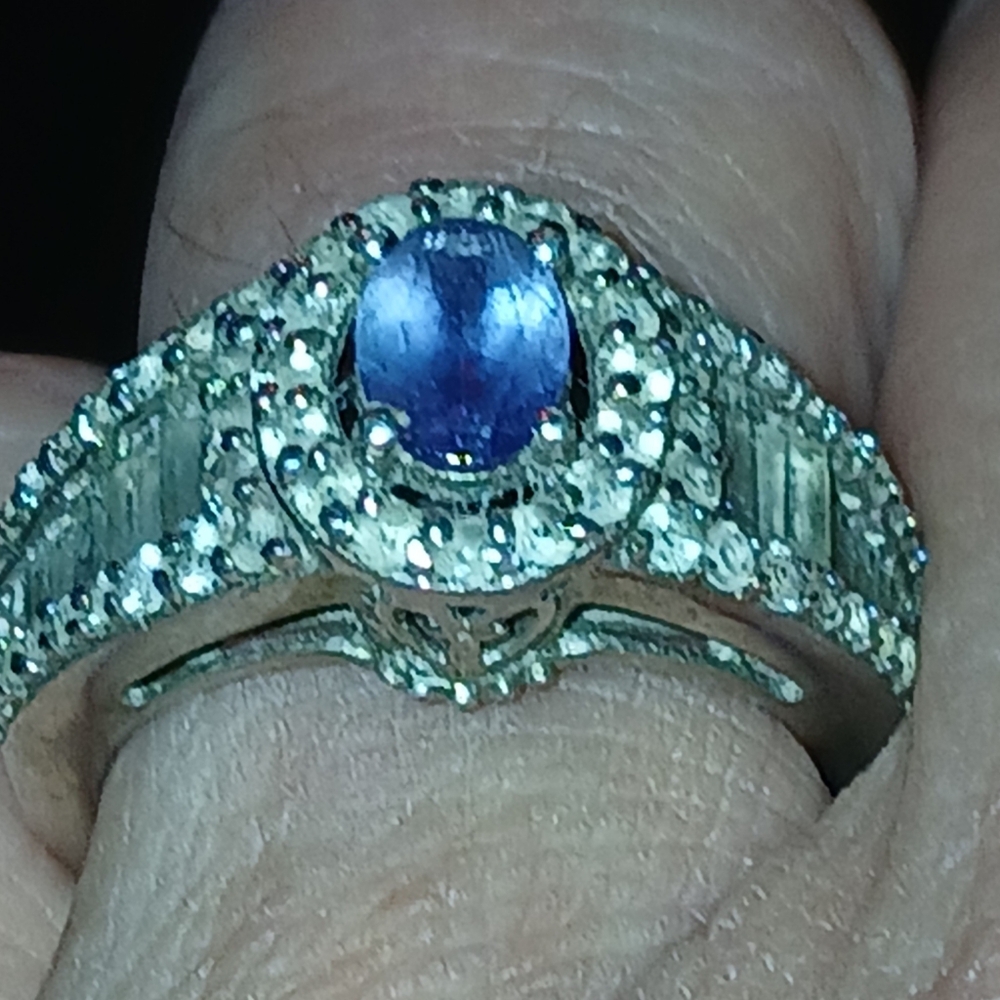Genuine Tanzanite Ring Tripple A - Picture 3 of 12